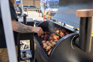 Guys Who Grill: Meat Sweats grilling food.